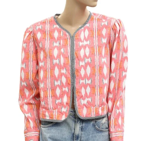 Kerri Rosenthal Morgan Ikat Beau-Lero in Multi Jacket Top Ikat Cotton L 280937 - Picture 4 of 8